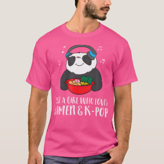T-shirt Juste Une Fille Qui Aime Ramen Et K-Pop