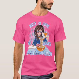 T-shirt Juste Une Fille Qui Aime Ramen Sketching Chemise J