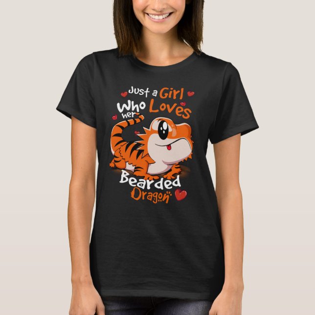 T-shirt Juste Une Fille Qui Aime Ses Dragons Ennuyeux Mign (Devant)