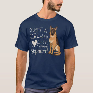 T-shirt Juste Une Fille Qui Aime Son Chien Berger Allemand