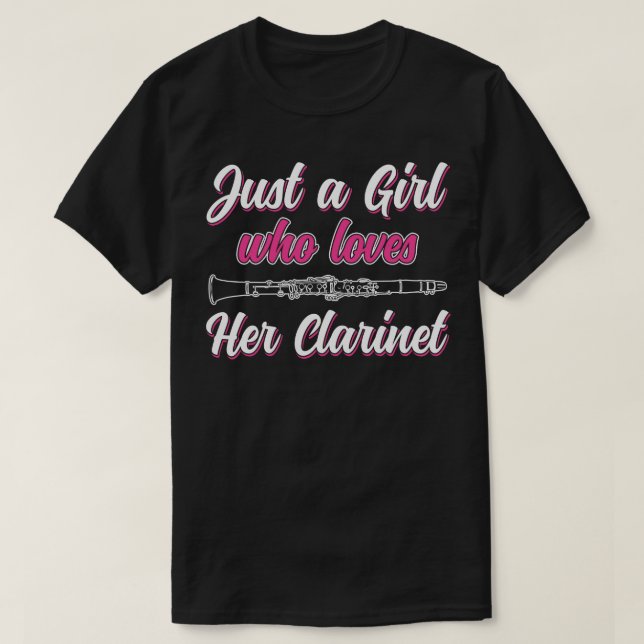 T-shirt Juste une fille qui aime son Clarinet femmes Drôle (Design devant)