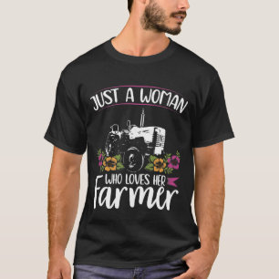 T-shirt Juste une fille qui aime son fermier I Ferme agric