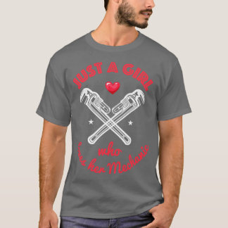 T-shirt Juste une fille qui aime son mécanicien