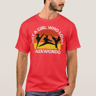 T-shirt Juste une fille qui aime taekwondo