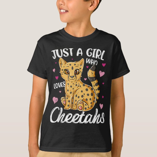 T-shirt juste une fille qui aime tant les guépards (Devant)