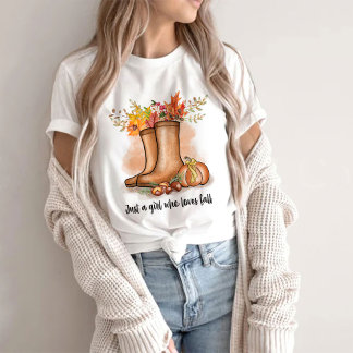 T-shirt Juste Une Fille Qui Aime Tombe - Pour La Femme