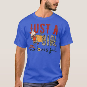 T-shirt Juste Une Fille Qui Aime Tomber Citrouille de café