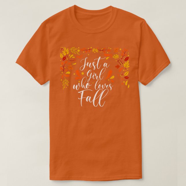 T-shirt Juste une fille qui aime tomber, tomber amoureux,  (Design devant)