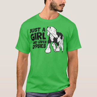 T-shirt Juste une fille qui aime Tzigane Vannières Chevaux