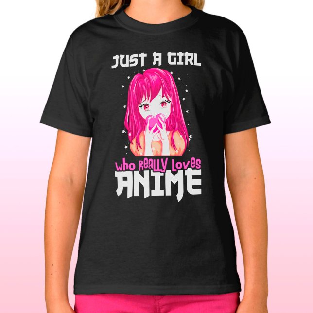 T-shirt Juste Une Fille Qui Aime Vraiment Anime (Créateur téléchargé)