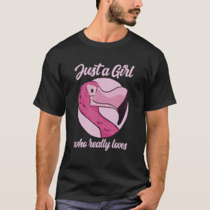 T-shirt Juste une fille qui aime vraiment les Flamants ros