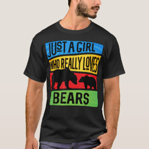 T-shirt Juste une fille qui aime vraiment les ours Amoureu