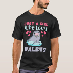 T-shirt Juste Une Fille Qui Aime Walrus Tusks Ice Rink Mar