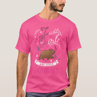 T-shirt Juste Une Fille Qui Aime Wombats Girl