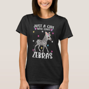 T-shirt Juste Une Fille Qui Aime Zebras Cute Zebra