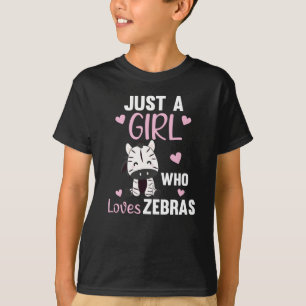 T-shirt juste une fille qui aime Zebras - Sweet Zebra