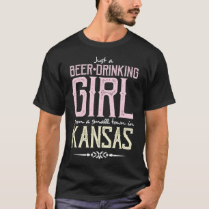 T-shirt Juste une fille qui boit de la bière d'une petite