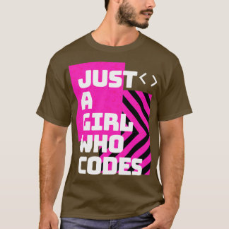 T-shirt Juste une fille qui code Geek informatique Coder f