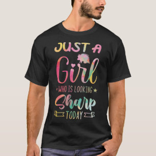 T-shirt Juste Une Fille Qui Regarde Sharp Aujourd'Hui Porc