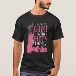 T-shirt Juste Une Fille Qui Touche Les Choses Femme Boxing