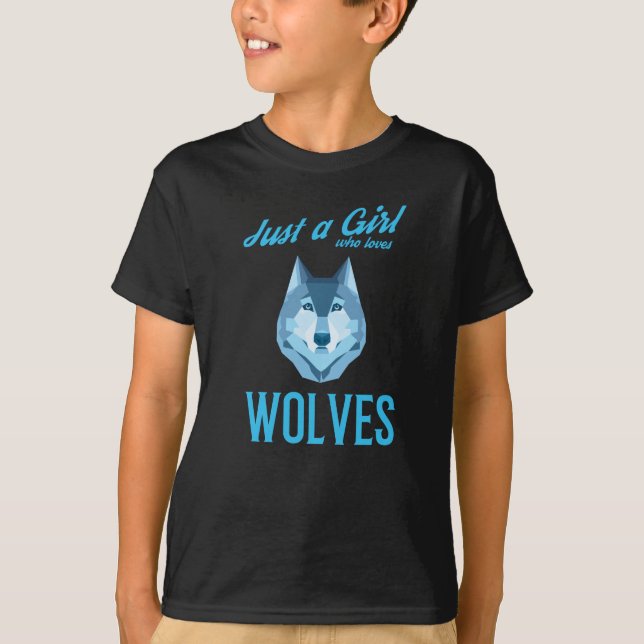 T-shirt Juste une fille Wolf Wilderness Wildlife (Devant)