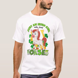T-shirt Juste Une Irlandaise Qui Aime Les Chevaux Lucky St