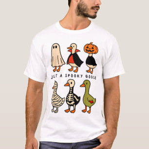 T-shirt Juste Une Oie Éffrayante Halloween Oie Silencieuse