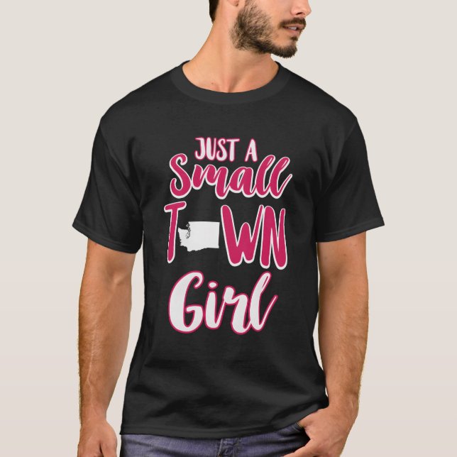 T-shirt Juste une petite fille de ville Washington Tee (Devant)