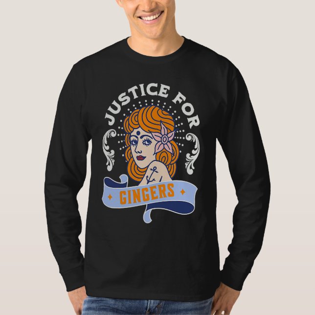 T-shirt Justice For Gingers  Redhead Pride (Devant)