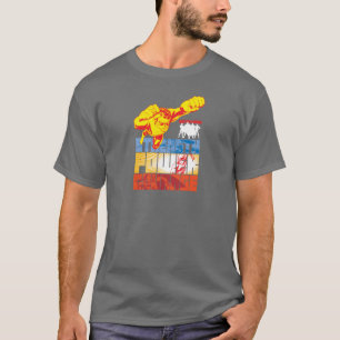 T-shirt Justice League Strength. Le pouvoir. Courage. Cara