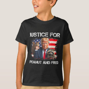T-shirt Justice Pour L'Écureuil D'Arachide Fred Raccoon Vo