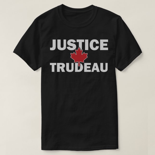 T-shirt Justice Trudeau Canada Justine Trudeau drôle (Design devant)