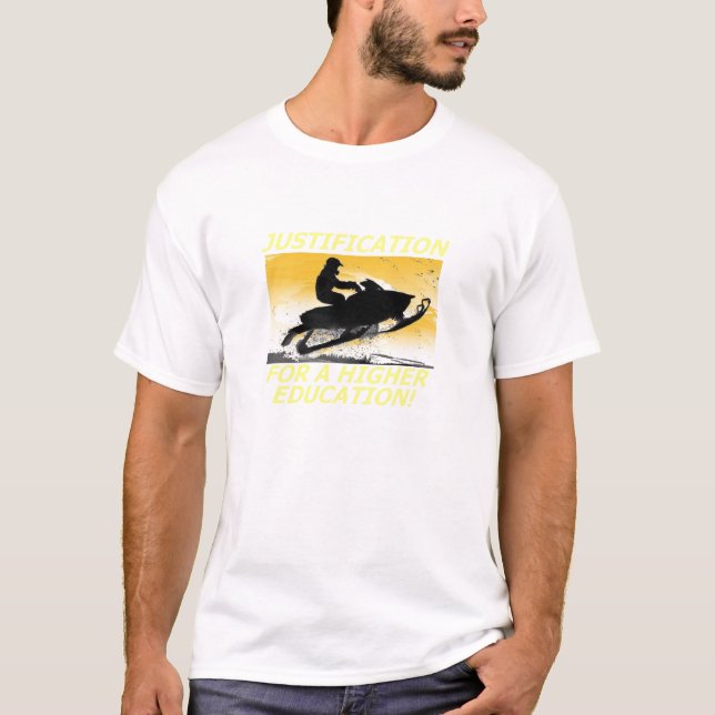T-shirt Justification pour un Snowmobile T d'enseignement (Devant)