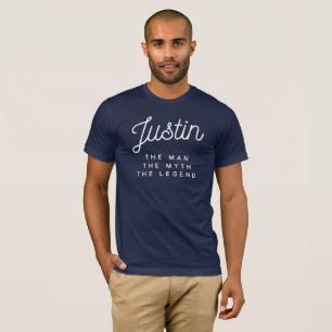 T-shirt Justin l'homme le mythe la légende