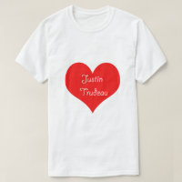 Justin Trudeau Canada Coeur tendre Design Rouge Bl