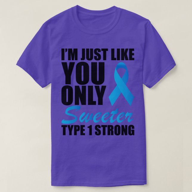 T-shirt Juvenile Diabetic Je ne suis comme vous que doux t (Design devant)