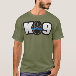 T-shirt K9 Agent de police Sheriff Mince Ligne bleue