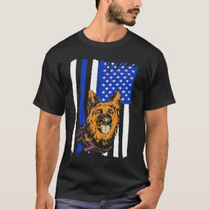 T-shirt K9 Chien De Police Dans Patriotique USA K9 Agent D