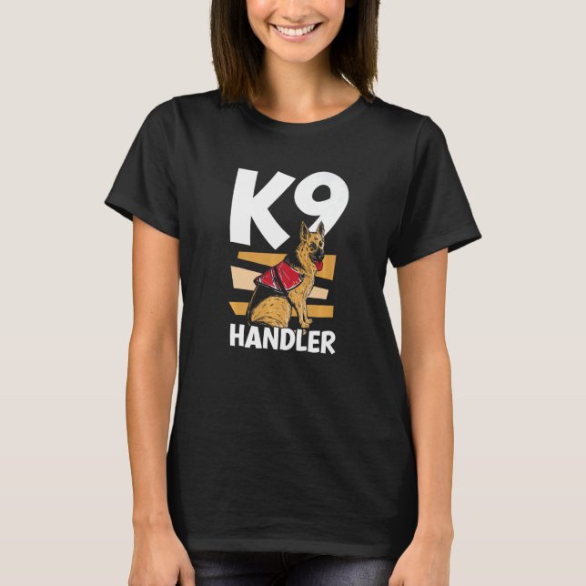 T-shirt K9 Handler Dog Trainer Handling Premium (Devant)