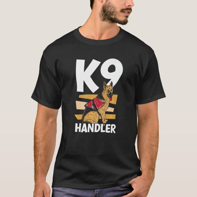 T-shirt K9 Handler Dog Trainer Handling Premium (Devant)