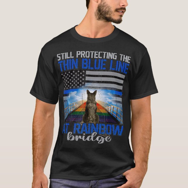 T-shirt K9 La police est tombée Chien de la police protége (Devant)