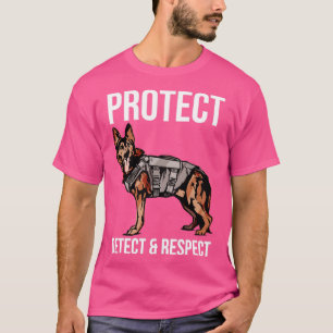 T-shirt K9 Police Agent Police Chien Protéger Détecter Res