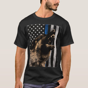 T-shirt K9 Police Chien Handler Ligne Bleue Berger Alleman