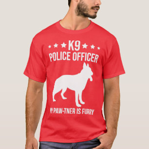 T-shirt K9 Police Officier Police Chien Mon Pawtner Est Fu