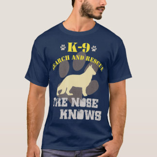 T-shirt K9 Recherche et Secourir allemand Berger Chien GSD