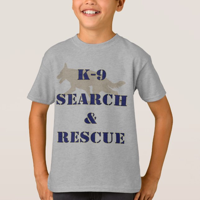 T-shirt K-9 Recherche et Secourt GSD (Devant)