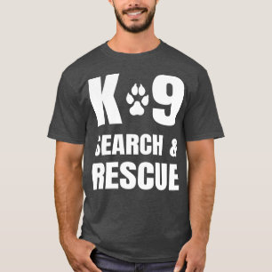 T-shirt K-9 Recherche Et Secourt K9 SAR Chien Paw Canine U