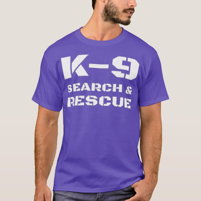 T-shirt K-9 Recherche Et Secourt Un Entraîneur De Handler  (Devant)