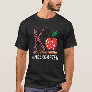 T-shirt K est pour crayon léopard de maternelle drôle reto