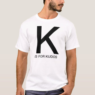T-shirt K est pour des félicitations